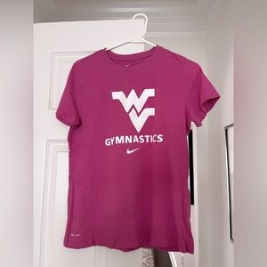 WVU Gymnastics dri-fit tshirt